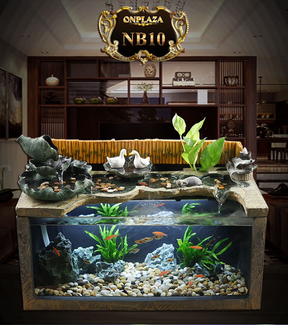 Bể cá thủy sinh trang trí phòng khách cao cấp NB10