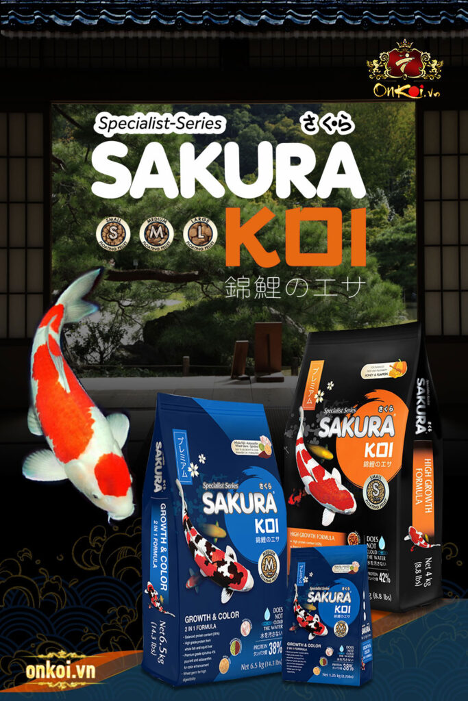 Thức ăn - cám Sakura cho cá koi 